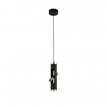 OPTIC 2 x 2W LED Wall Light 3000K 560lm Sand Black/Gold
