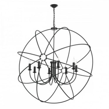 ORB - 8 Light Ceiling Pendant Black
