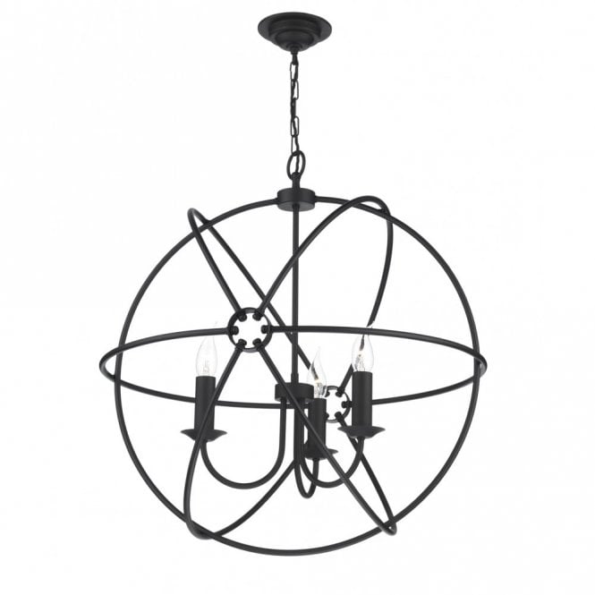 ORB - Black Gyroscope Ceiling Pendant Light