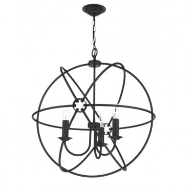 ORB - Black Gyroscope Ceiling Pendant Light