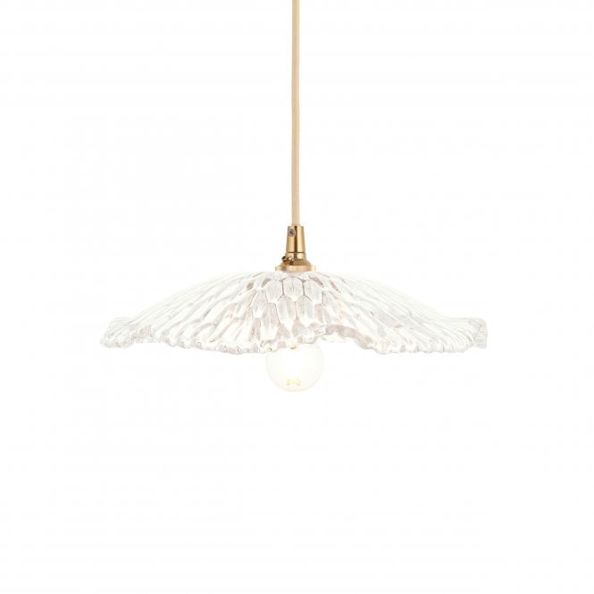 Orchid Easyfit Pendant Shade - Clear Textured Glass