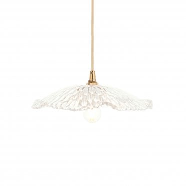 easy fit textured glass pendant shade
