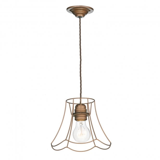 OREGON Small Single Ceiling Pendant in Bronze