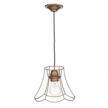 OREGON Small Single Ceiling Pendant in Bronze