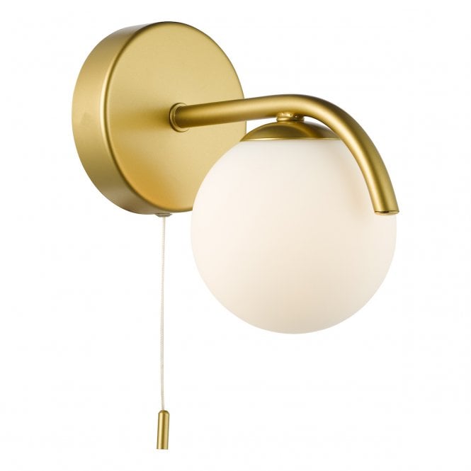 Orlena Wall Light Satin Gold and Opal Glass