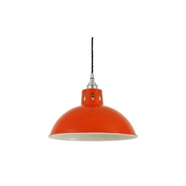 OSSON - Factory Ceiling Pendant In Powder Coated Orange
