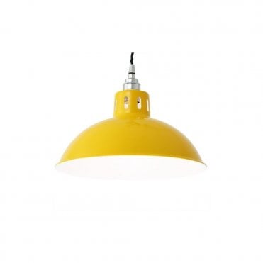 OSSON - Factory Ceiling Pendant In Powder Coated Yellow
