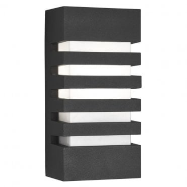 OUTDOOR DARK GREY ALUMINIUM IP44 WALL LIGHT