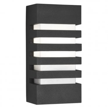 OUTDOOR DARK GREY ALUMINIUM IP44 WALL LIGHT