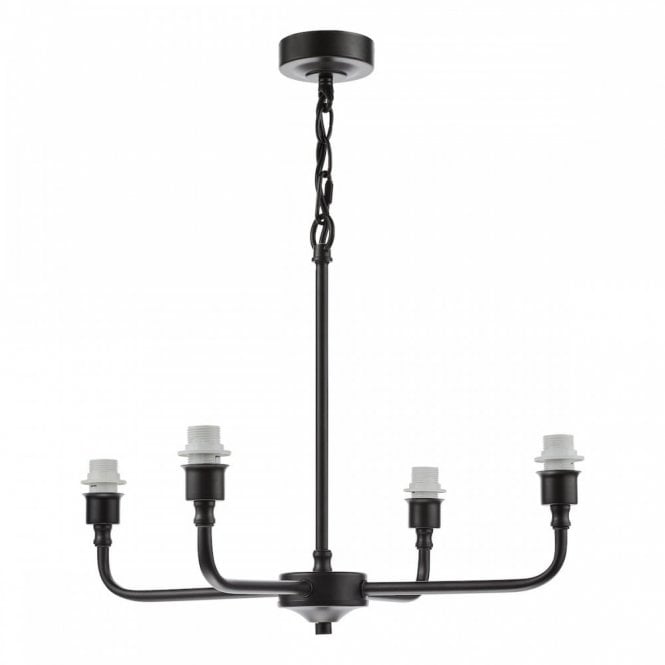Padme 4 Light Pendant in Matte Black (Fitting Only)