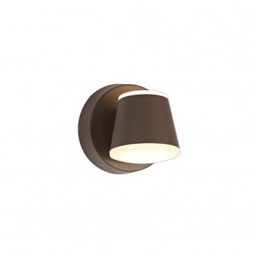 PAOLO 2 Light LED Outdoor Wall Light Dark Brown