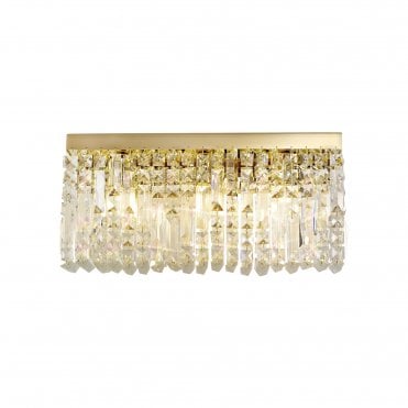 PARAGON 3 Light E14 Wall Light Gold/Crystal