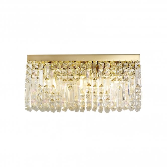 PARAGON 3 Light E14 Wall Light Gold/Crystal