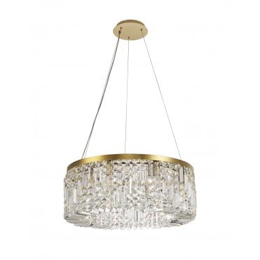 Ceiling Pendant Light Gold/Crystal