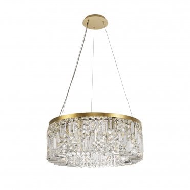 PARAGON Ceiling Pendant Light Gold/Crystal