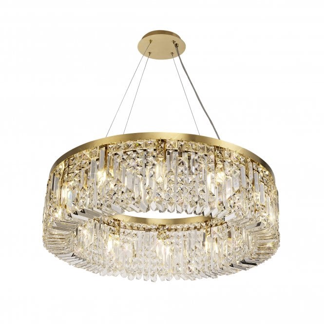 PARAGON Ceiling Pendant Light Gold/Crystal