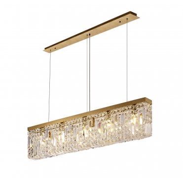Ceiling Pendant Light Gold/Crystal