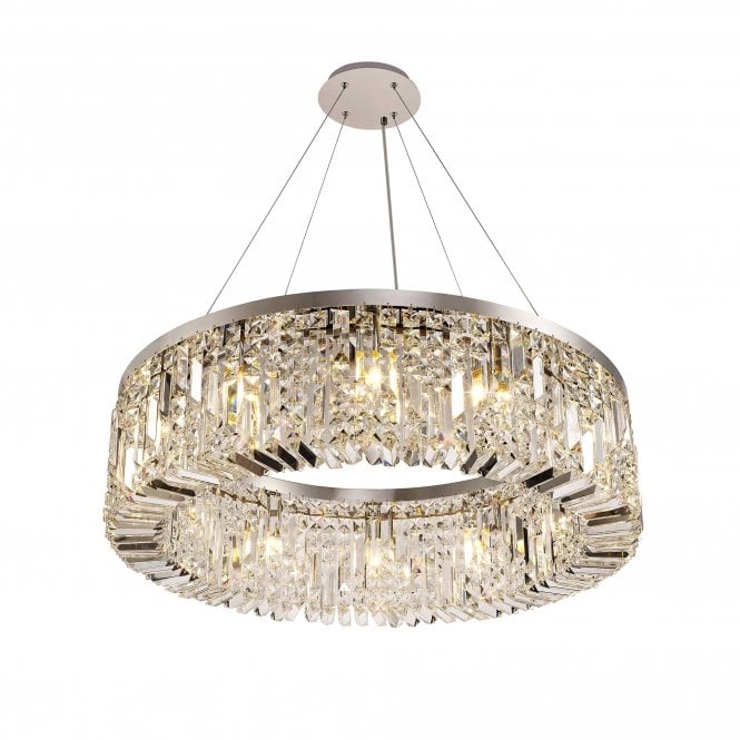PARAGON Chandelier Ceiling Pendant Light Polished Chrome/Crystal