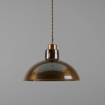 PARIS - Vintage Brass Ceiling Pendant Light In Antique Brass