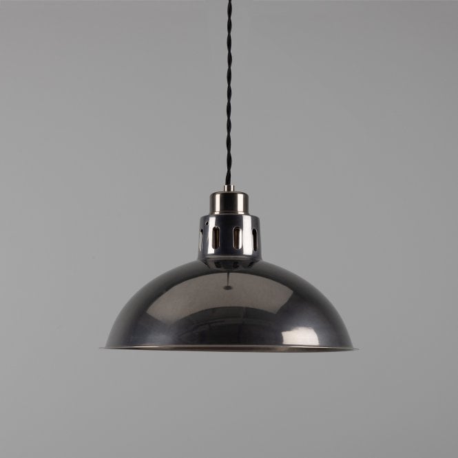PARIS - Vintage Brass Ceiling Pendant Light In Antique Silver