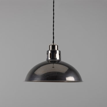 Vintage Brass Ceiling Pendant Light In Antique Silver