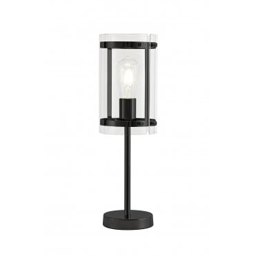 PARKER 1 Light E27 Lantern Table Lamp Matt Black