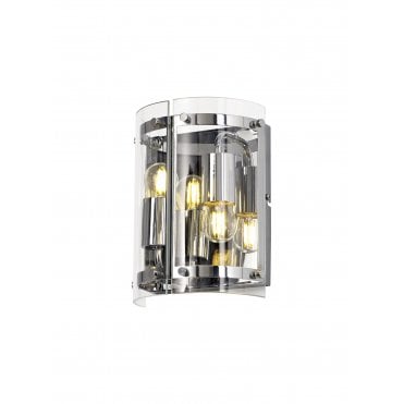 PARKER 2 Light E27 Wall Light Polished Chrome
