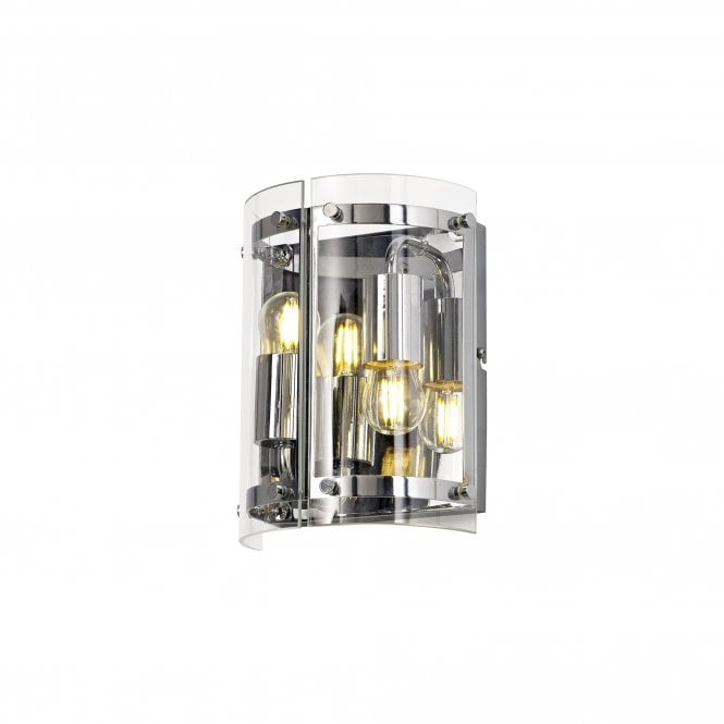 PARKER 2 Light E27 Wall Light Polished Chrome