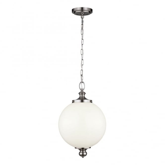 PARKMAN - Large Ceiling Pendant in White, Chrome, Stainless Steel