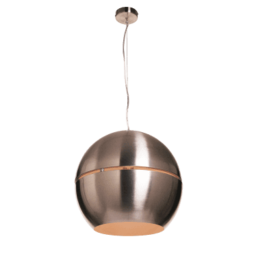 PATRONUS Ceiling Pendant Light Large Satin Nickel Split Globe Pendant