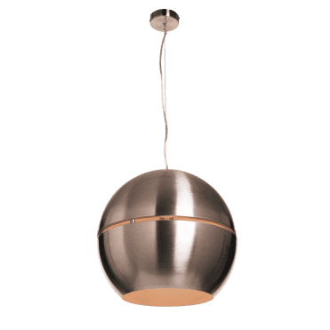 PATRONUS Ceiling Pendant Light Large Satin Nickel Split Globe Pendant