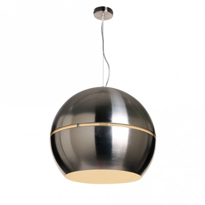 PATRONUS Ceiling Pendant Light Medium Satin Nickel Split Globe