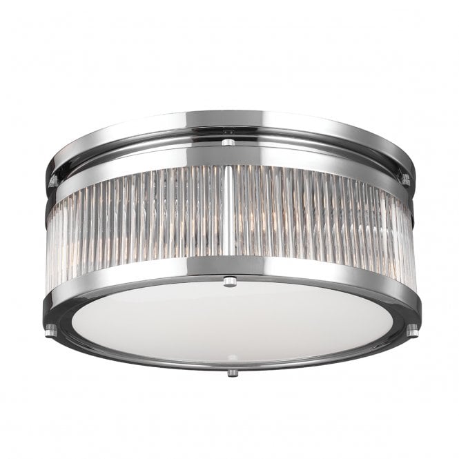 PAULSON 4 Light Ceiling Flush Mount Chrome