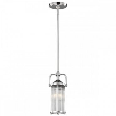 PAULSON Mini Ceiling Pendant Chrome Glass Rods