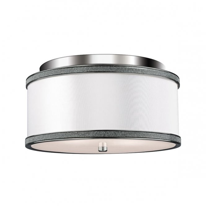 PAVE 2 Light Flush Ceiling Light Mount in Polished Nickel