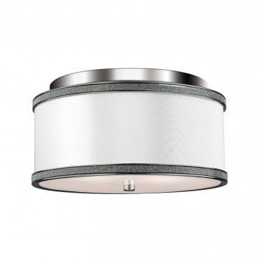 PAVE 2 Light Flush Ceiling Light Mount in Polished Nickel