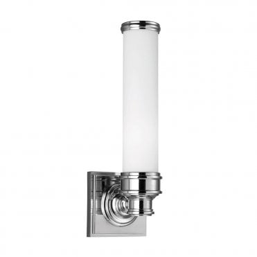 PAYNE - Bathroom 1 Light Wall Light in White, Chrome IP44
