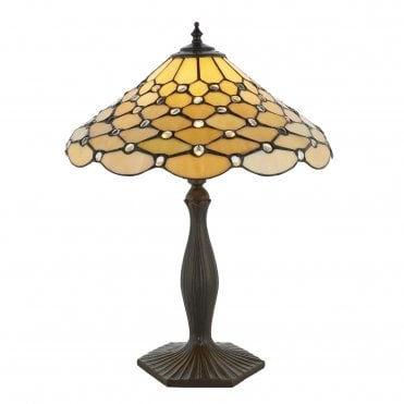 PEARL Medium Table with Tiffany Glass
