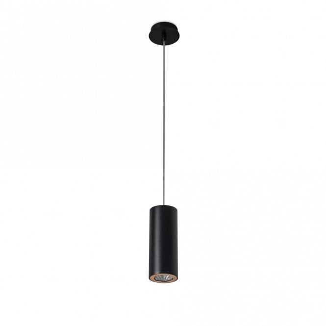 PENDANT - Pipe 1 X GU10 Max 50W Matt Black Golden