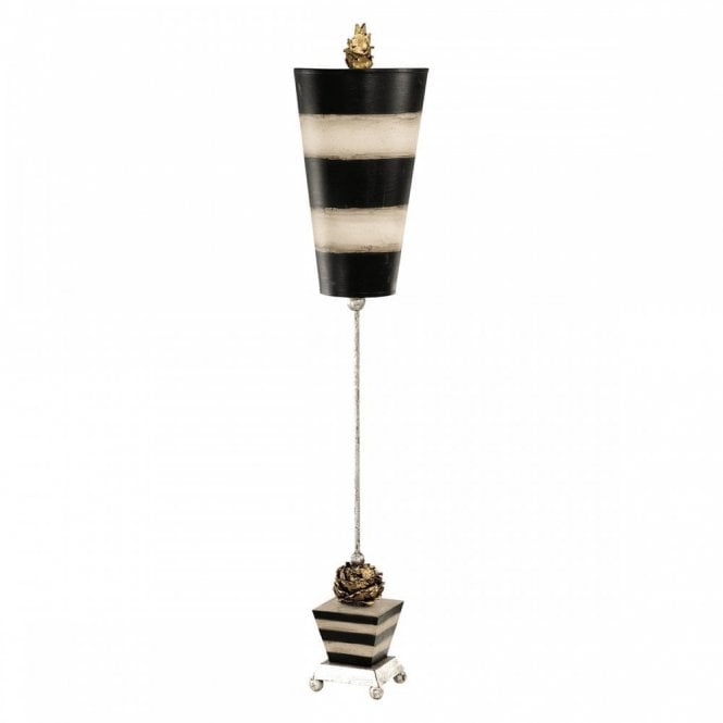 PEONY Quirky Table Lamp Taupe And Black with Upturned Shade