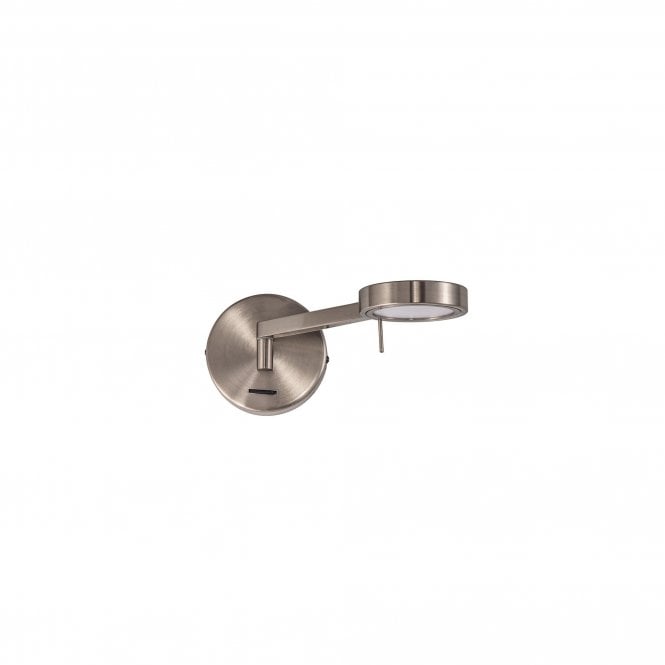 PERUSE LED Wall Light With A Satin Nickel Finish