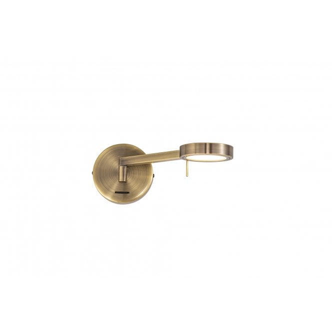 PERUSE LED Wall Light With An Antique Brass Finish