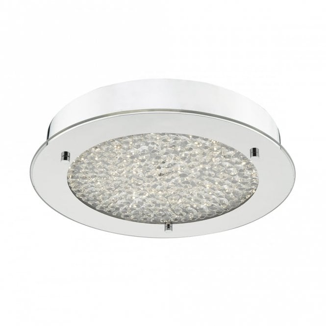PETA - Bathroom LED Flush Polished Chrome Clear Glass LED Polished Chrome