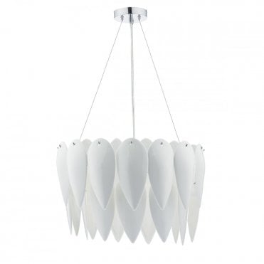 PHILLIPA - 3 Light Ceiling Pendant With Ceramic Petals