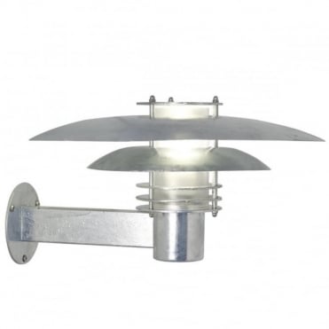 PHOENIX - Modern Exterior Wall Light Galvanised Steel