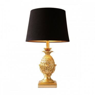 PINEAPPLE - Table Lamp Complete With Shade Gold