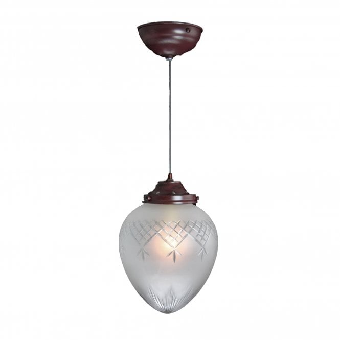 PINESTAR Clear Glass Victorian or Edwardian Ceiling Pendant Antique Bronze
