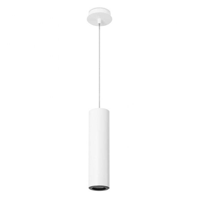 PIPE - Matte White Black Rim Ceiling Pendant