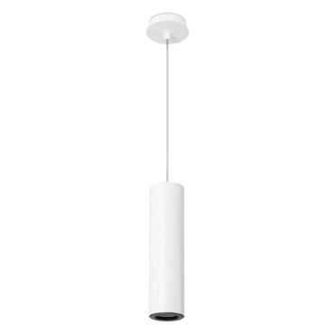 PIPE - Matte White Black Rim Ceiling Pendant