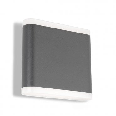 graphite flush wall light with two points of illumination